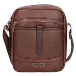 Borsa a tracolla uomo 100% PU Leather PCL3006-COFFEE Northampton Polo Club