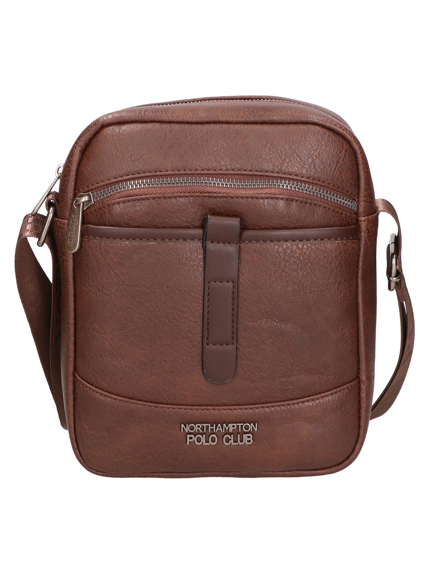 Borsa a tracolla uomo 100% PU Leather PCL3006-COFFEE Northampton Polo Club