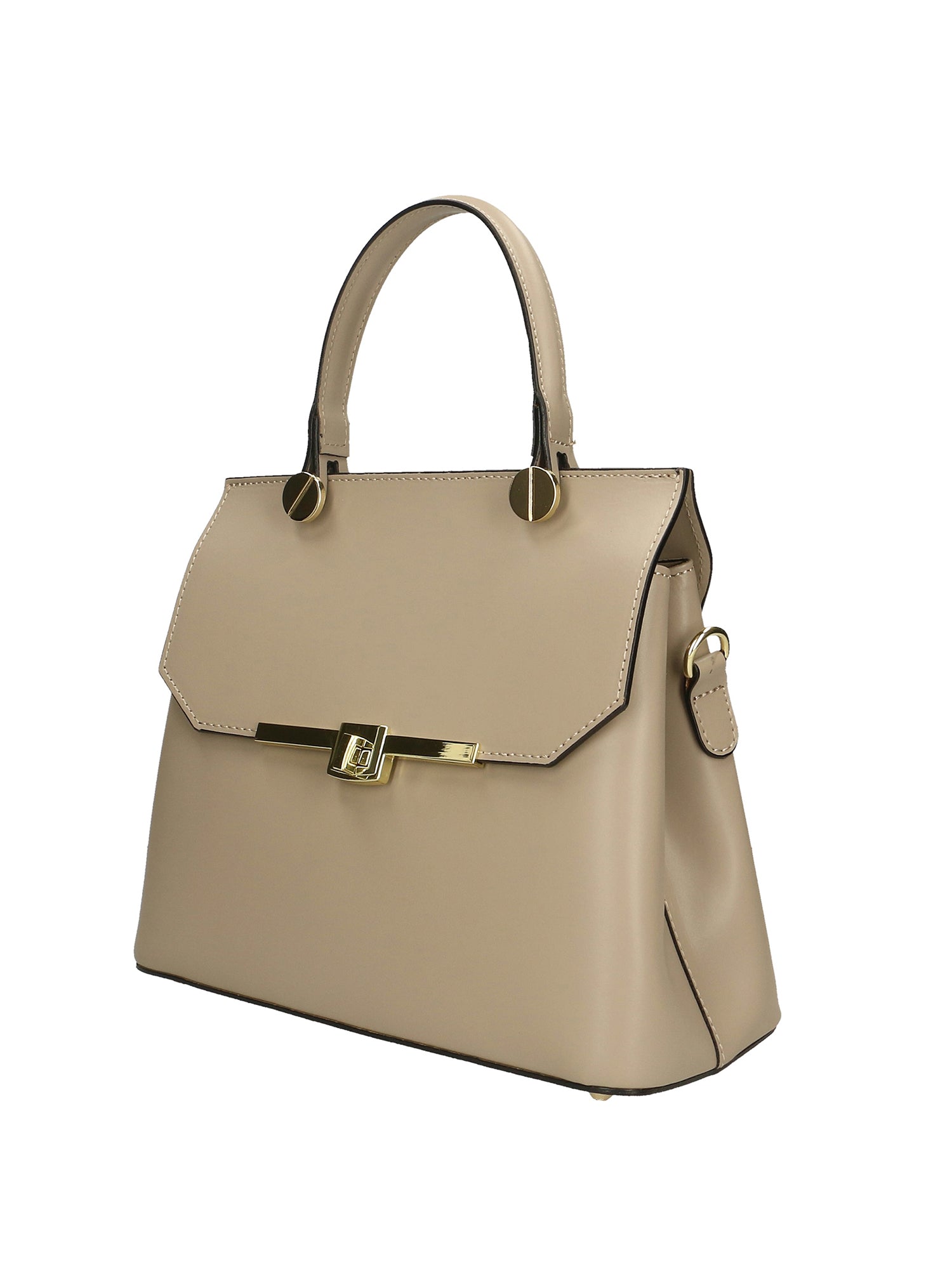 Borsa a mano da donna 100% vera pelle 7708-L110 TAUPE Gave Lux