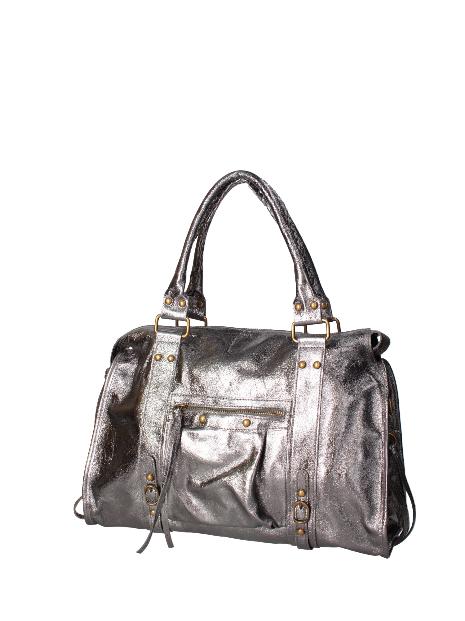 Novara Borsa a spalla da donna Vera pelle 06090 LM-L020 FERRO Gave Lux