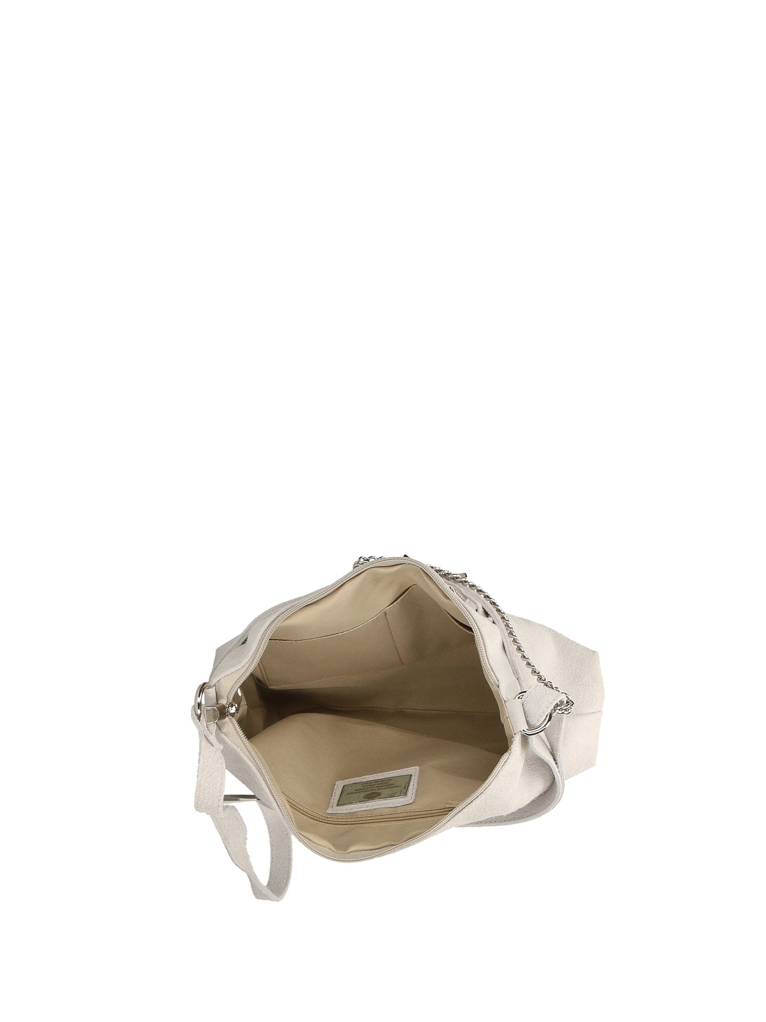 Embera Elite Borsa a tracolla donna Vera pelle scamosciata 8650-BIANCO Gave Lux