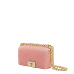 Borsa a mano da donna 100% Pvc FLAT XS MANHATTAN-MAUVE + OFF GOLD Marc Ellis