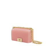 Borsa a mano da donna 100% Pvc FLAT XS MANHATTAN-MAUVE + OFF GOLD Marc Ellis