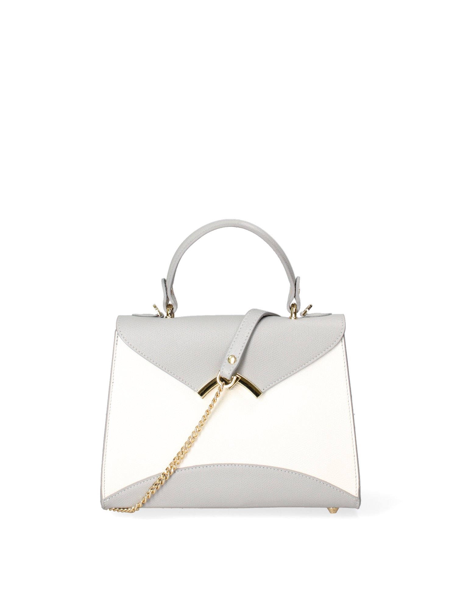 Auriga Chic Borsa a mano da donna Vera pelle 8924-BIANCO+GRIGIO Gave Lux