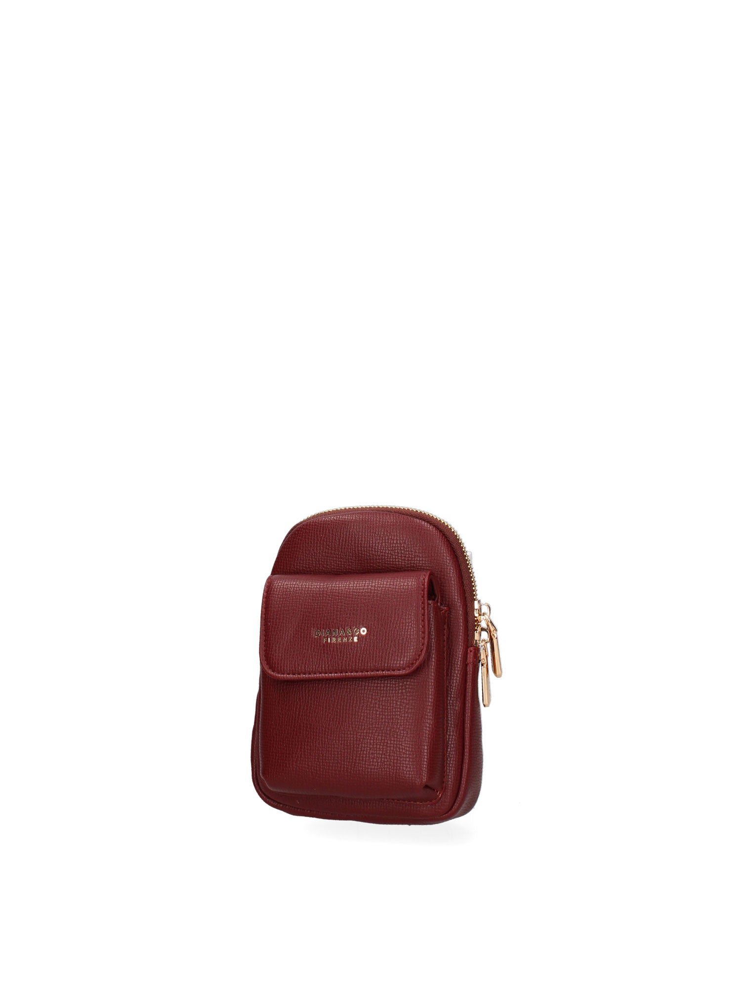 Borsa a tracolla donna Ecopelle e zip 601-1-BORDEAUX Diana&co