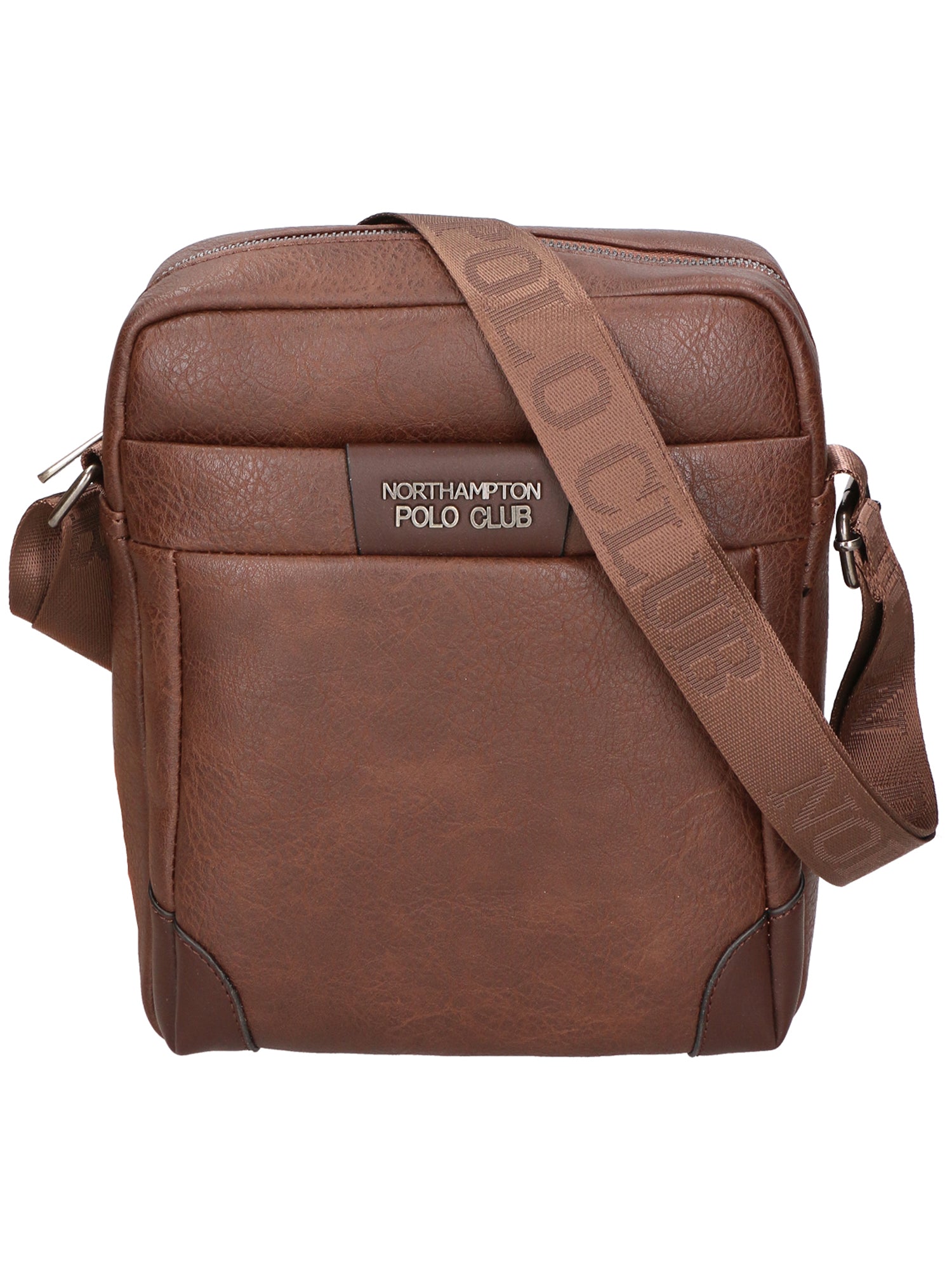 Borsa a tracolla uomo in pelle PU Casual PCL3008-BROWN Northampton Polo Club