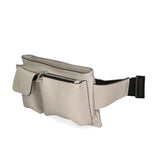 Aisha 04733-D86 GRIGIO PERLA PEARL GREY Marsupio da donna in vera pelle + canvas Gave Lux