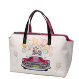 100% poliuretano B16442-BIANCO Borsa a mano da donna Modello Allegria Braccialini