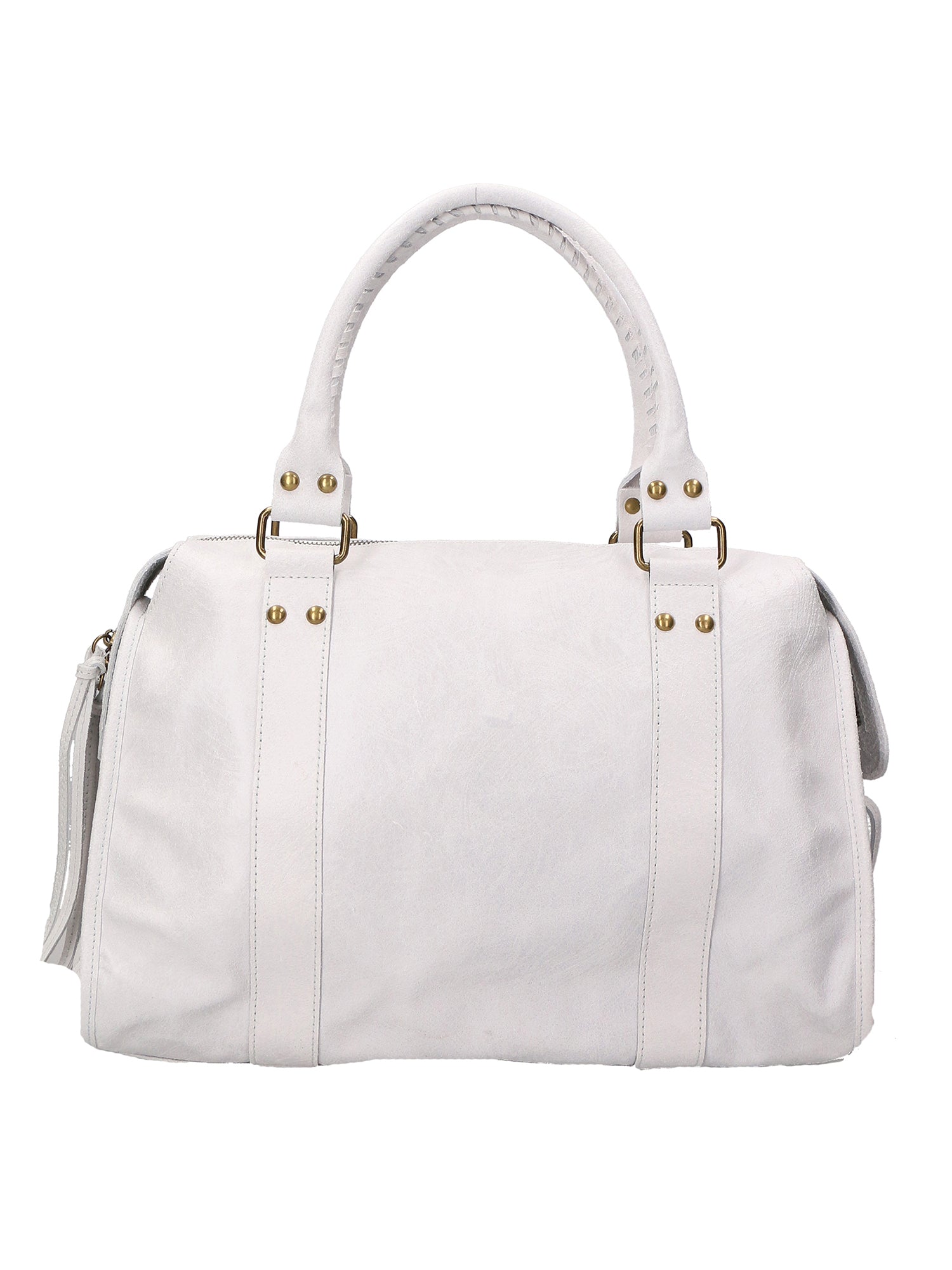 Elara Borsa a spalla da donna Vera pelle 06090-BIANCO Gave Lux