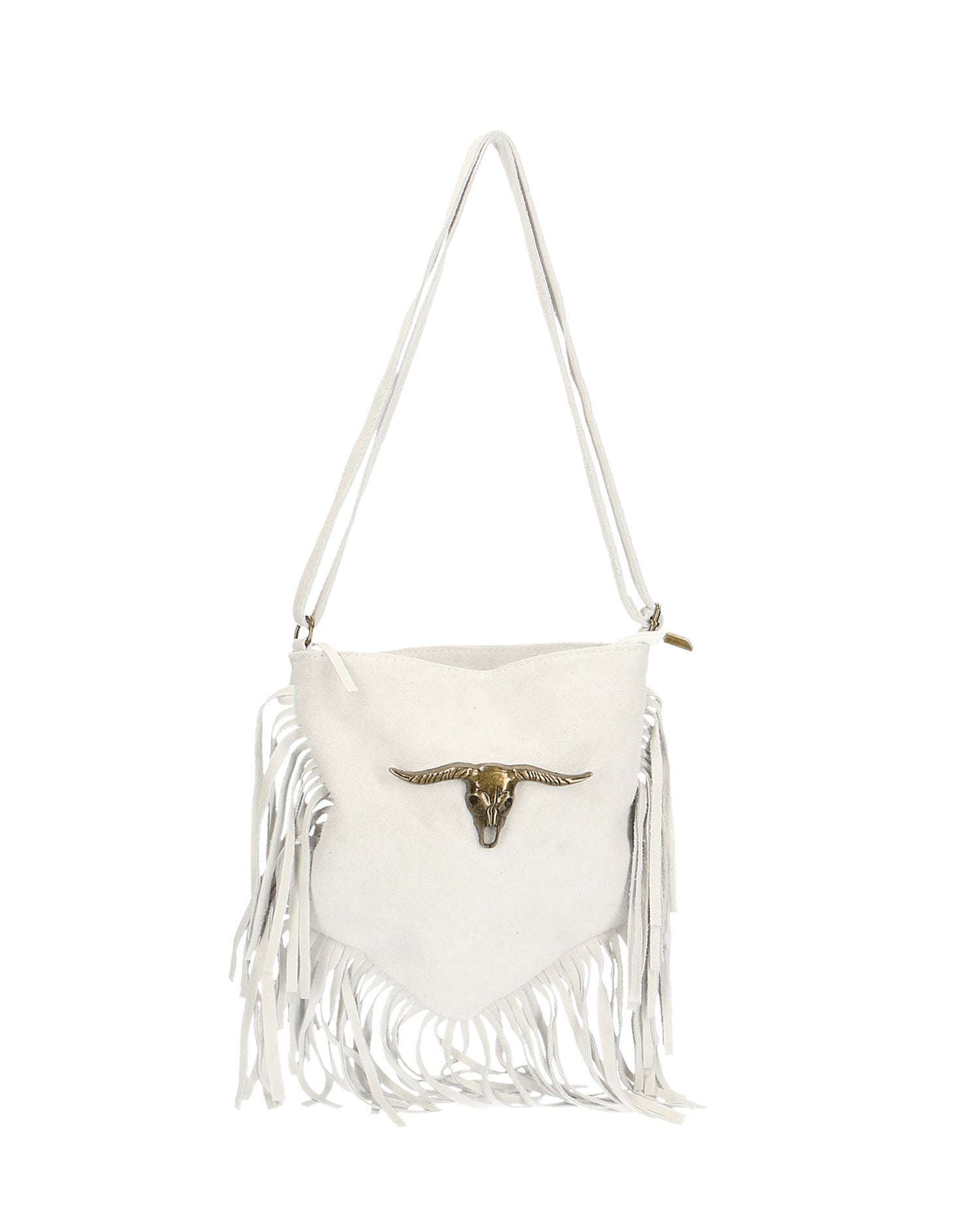 Solana Borsa a tracolla da donna Vera pelle 1518-BIANCO Gave Lux