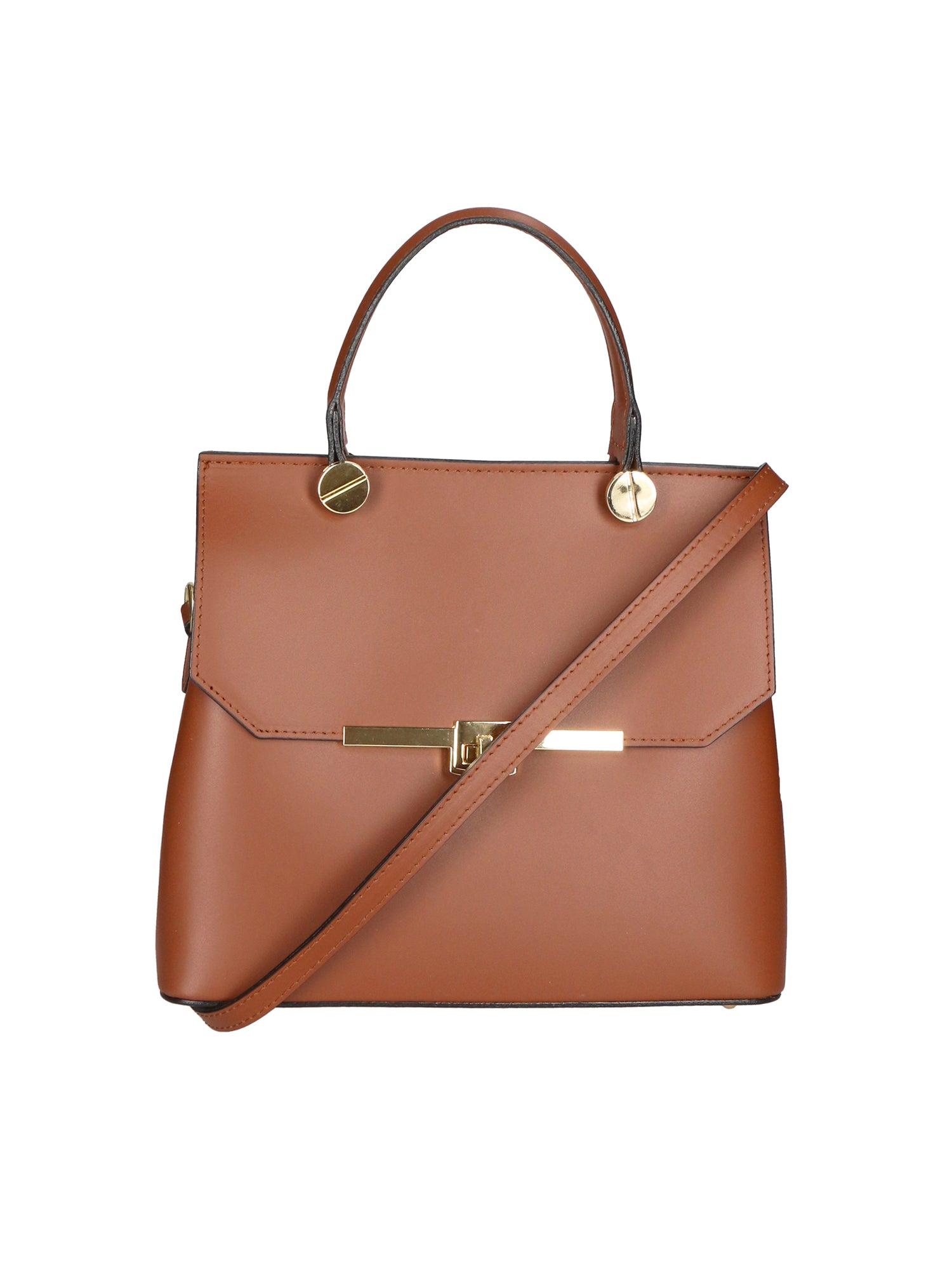 Borsa a mano da donna 100% vera pelle 7708-L131 MARRONE Gave Lux