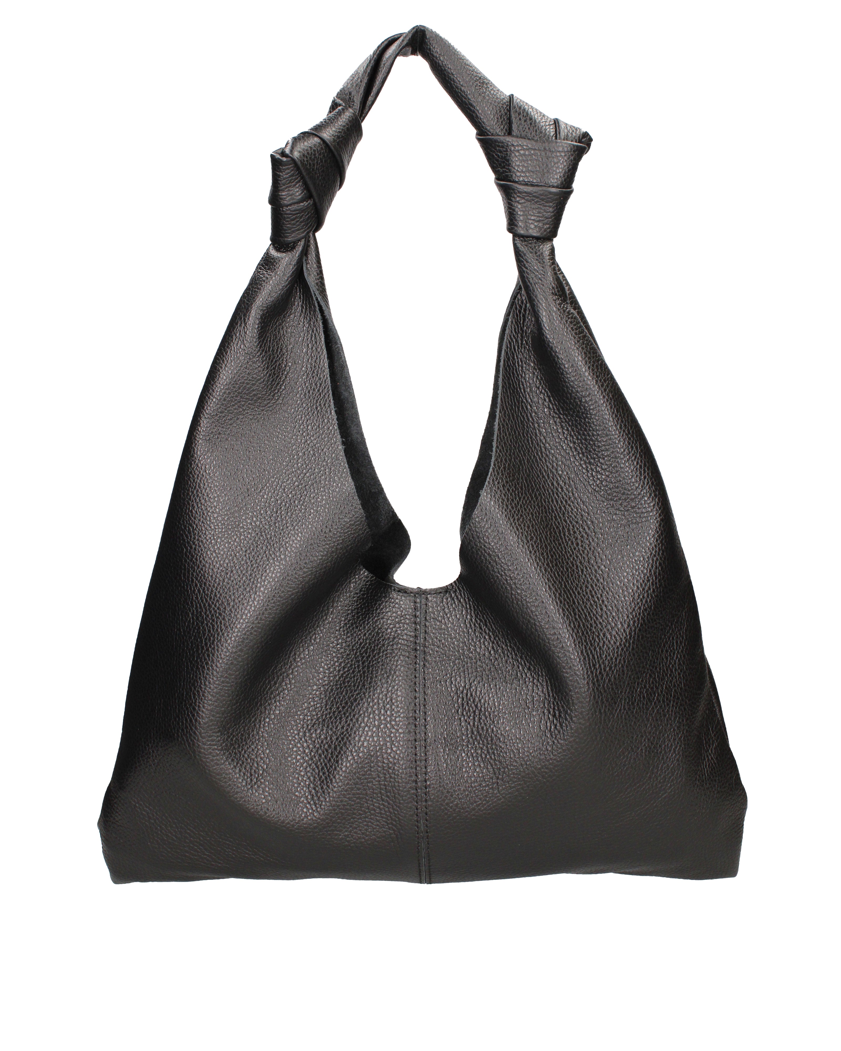 Borsa a spalla da donna 100% vera pelle 07156-D28 NERO Viola Castellani
