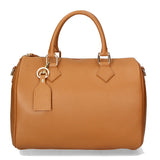 Aralia Borsa a bauletto da donna 100% pelle 5176-D17 CUOIO SCURO DARK COGNAC Gave Lux