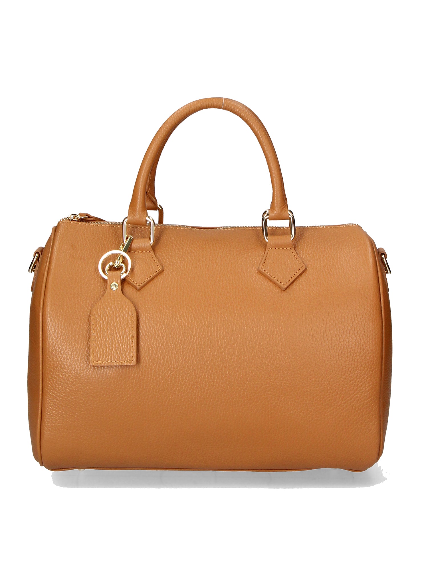 Aralia Borsa a bauletto da donna 100% pelle 5176-D17 CUOIO SCURO DARK COGNAC Gave Lux