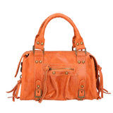 Erisia Borsa a spalla da donna Vera pelle 06091-ARANCIONE Gave Lux