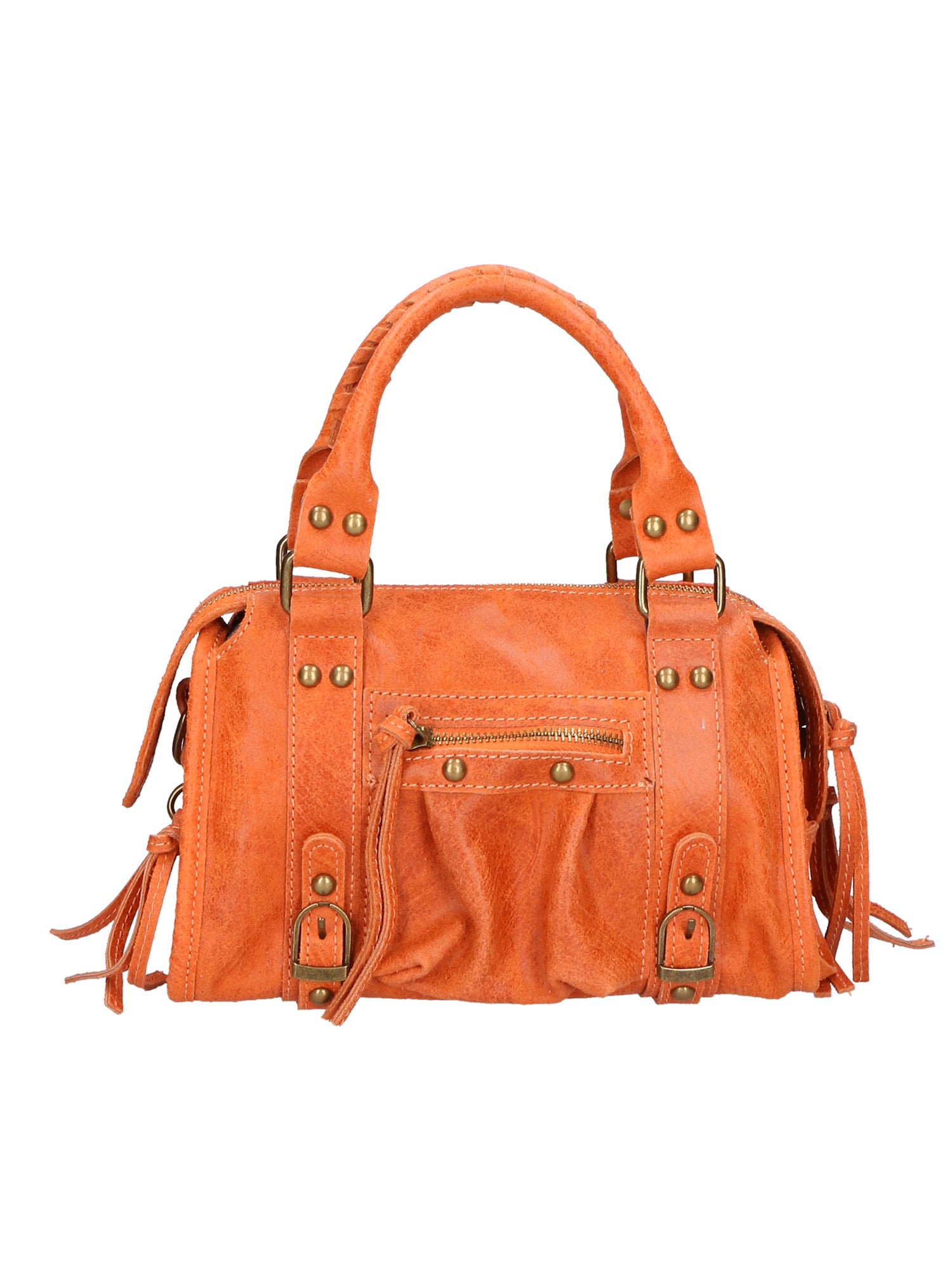 Erisia Borsa a spalla da donna Vera pelle 06091-ARANCIONE Gave Lux