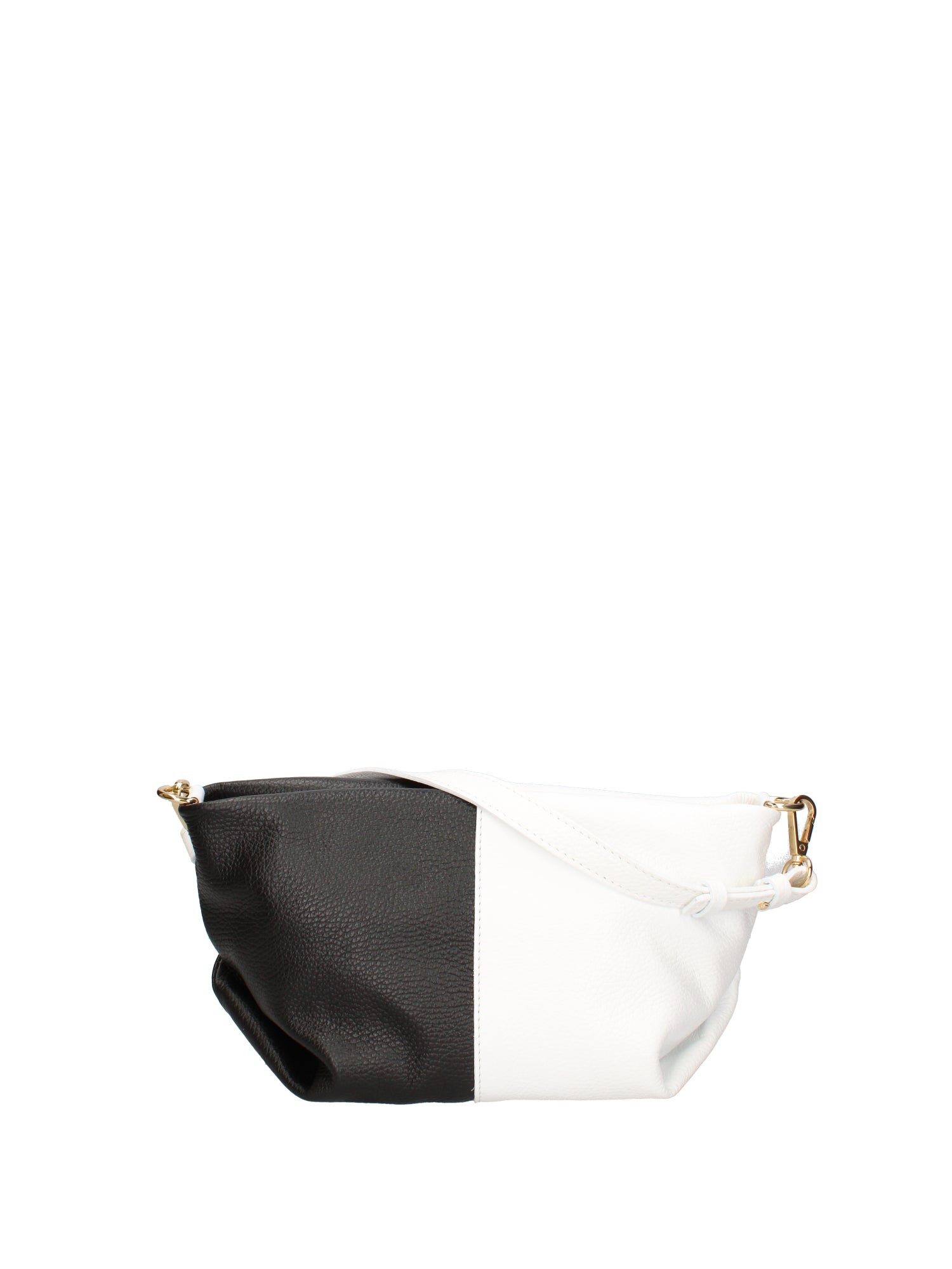 Borsa a spalla da donna Vera pelle 07165-BIANCO+D28 NERO Roberta Rossi