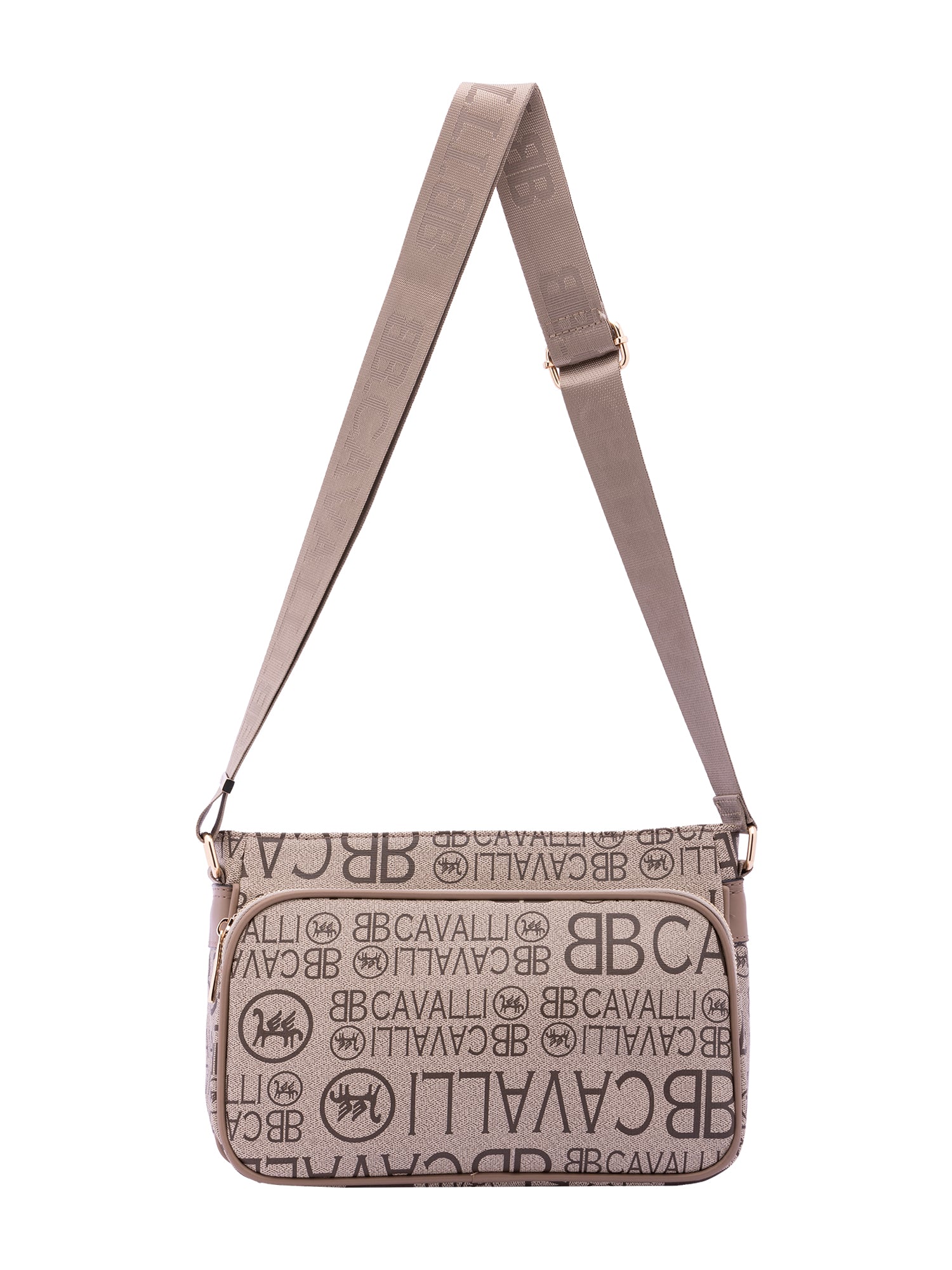 Borsa a tracolla da donna Ecopelle BC1438-KHAKI B Cavalli