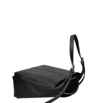 Borsa a spalla da donna Misto pelle e tessuto 07157-D28 NERO Roberta Rossi