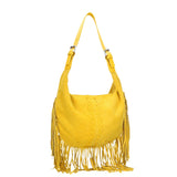 Zefira Borsa a spalla da donna Pelle Scamosciata 8630-GIALLO YELLOW Gave Lux