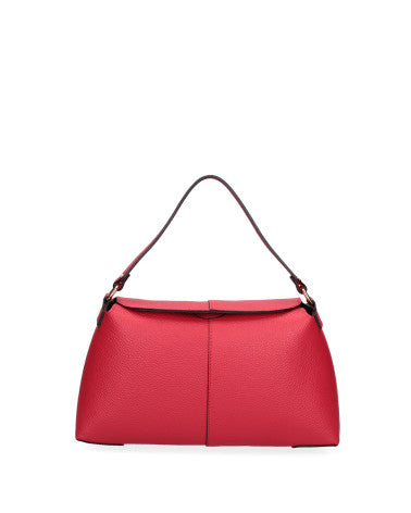 Borsa a spalla da donna Vera pelle 07154-D58 ROSSO FUOCO Roberta Rossi