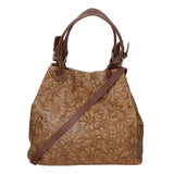 Elenia Borsa a mano da donna Vera pelle 80049-009 TAUPE SCURO Gave Lux