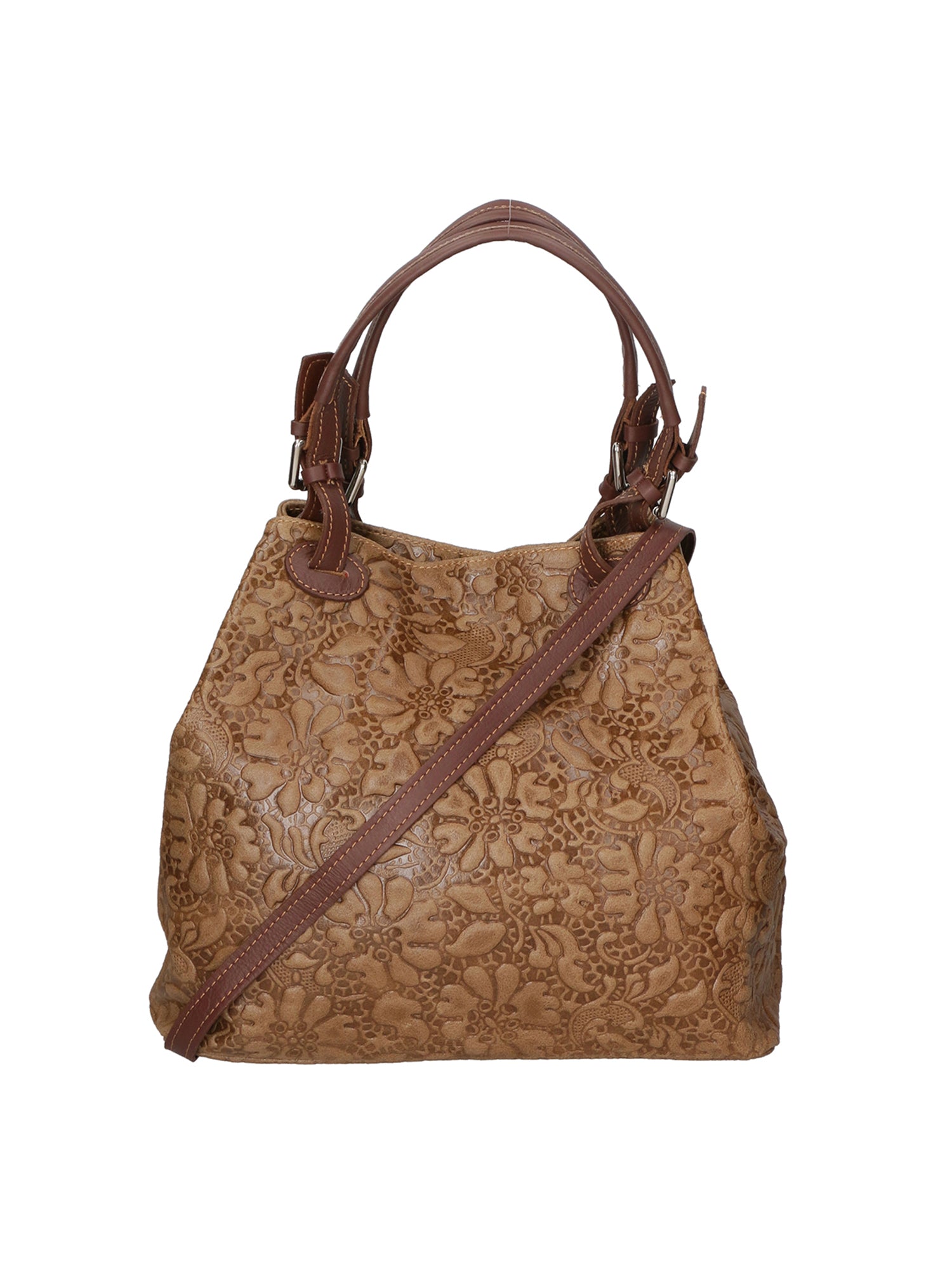 Elenia Borsa a mano da donna Vera pelle 80049-009 TAUPE SCURO Gave Lux