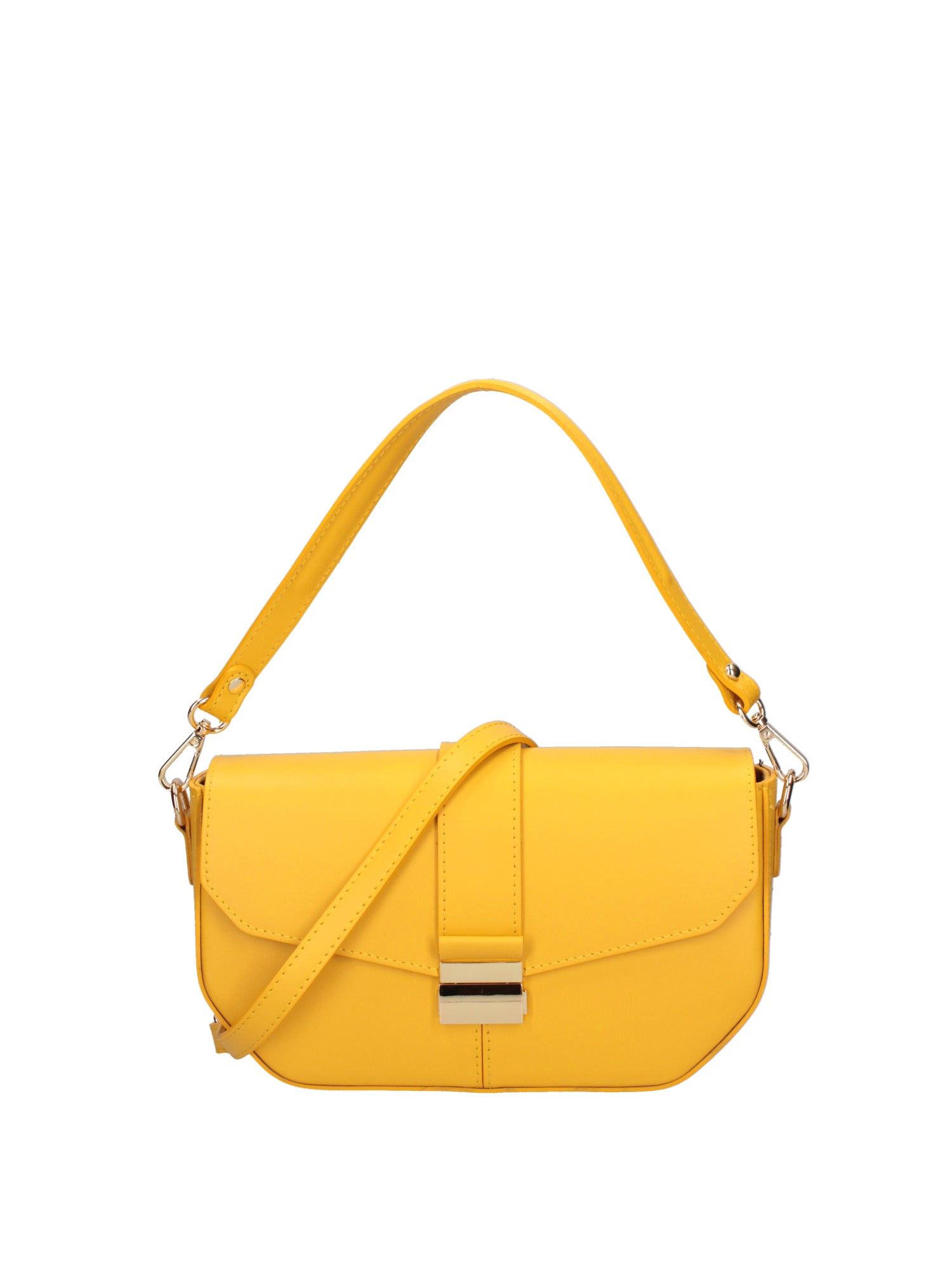 Borsa a spalla da donna Vera pelle 07229-L224 GIALLO Roberta Rossi