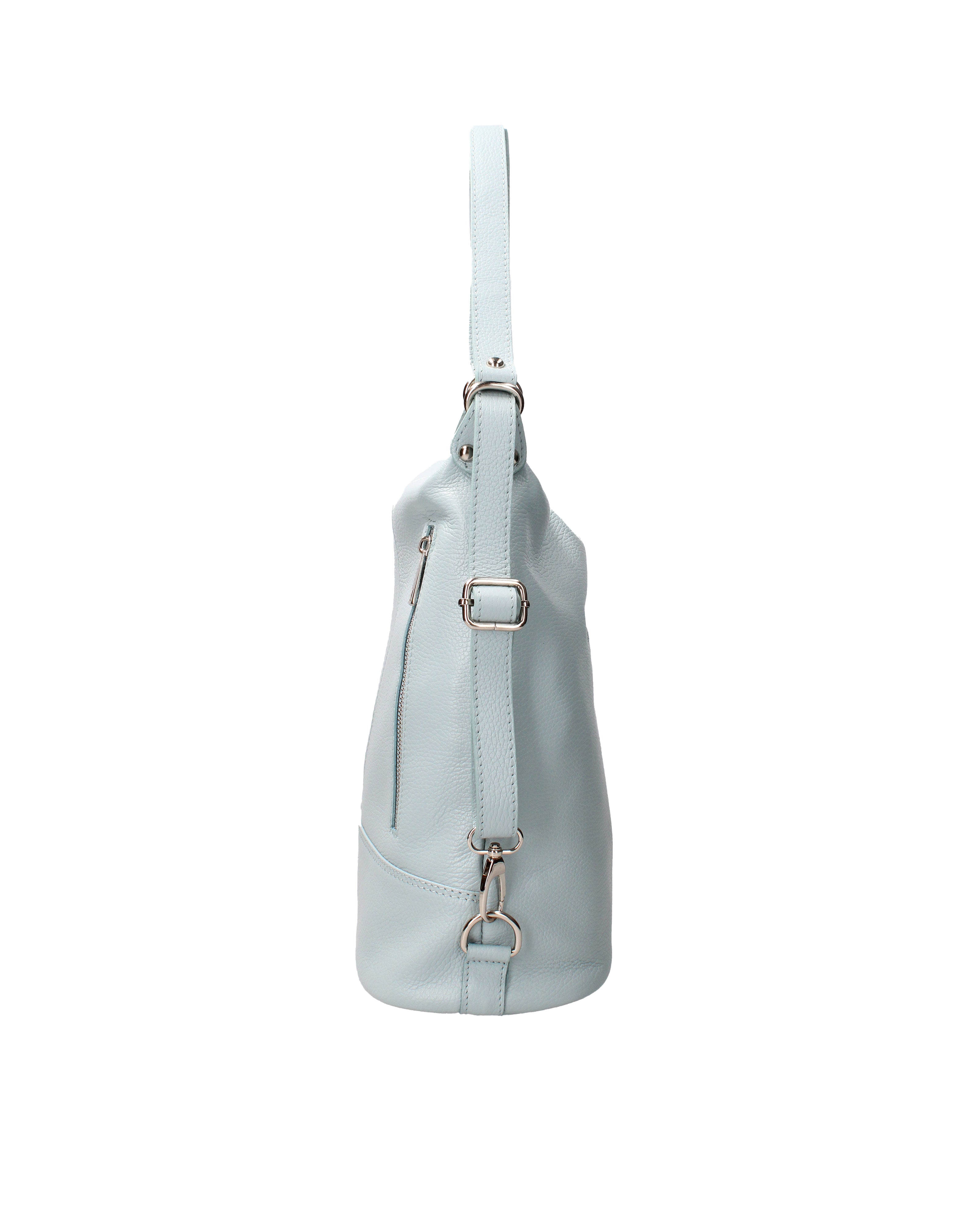 Vera pelle 07135-D92 CELESTE Borsa a spalla convertibile Anjelica Viola Castellani