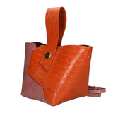Ombretta Borsa a mano da donna Vera pelle 00643-C35+C73 ARANCIONE+MALVA Gave Lux