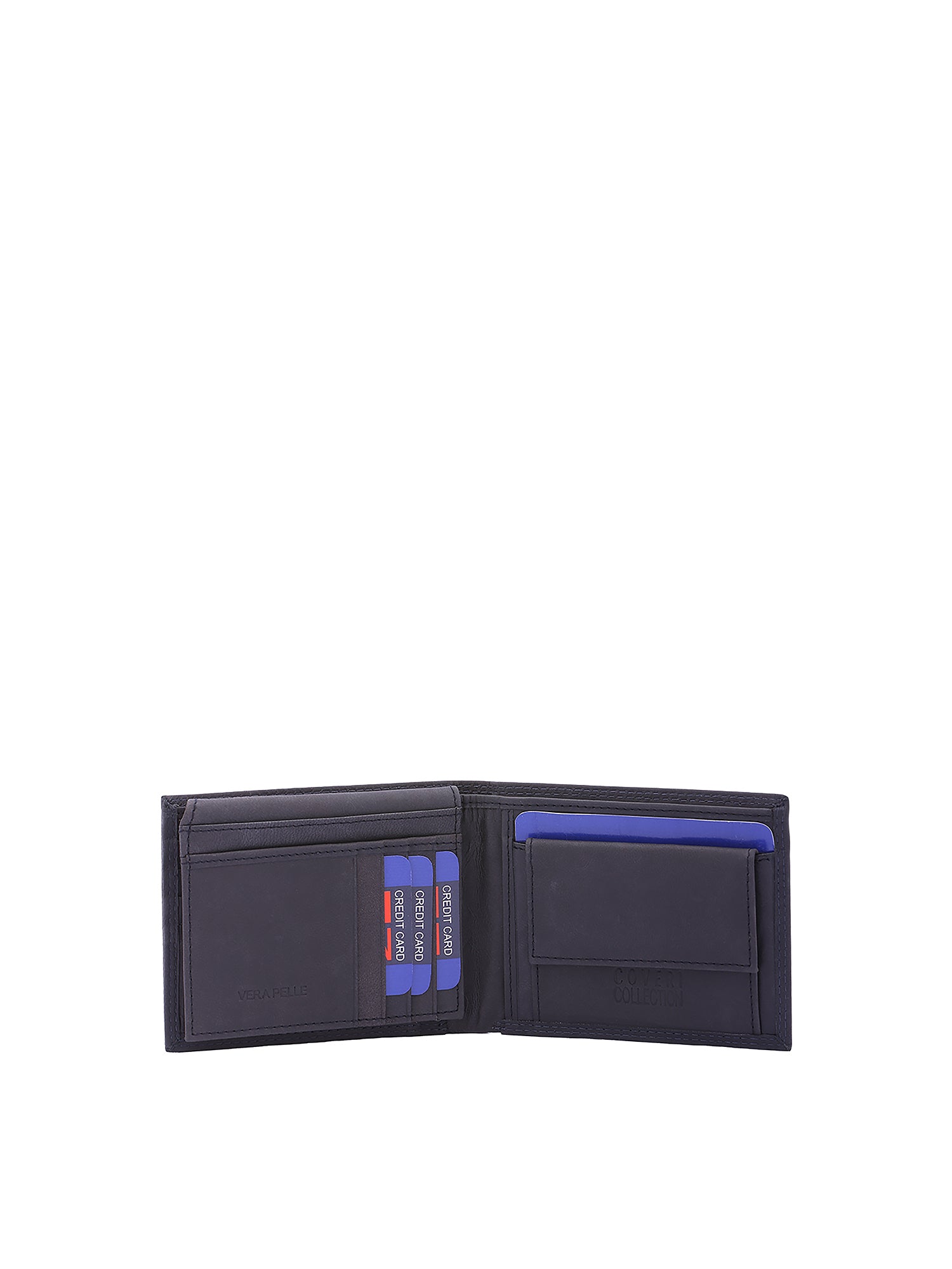 Portafoglio uomo in vera pelle Casual CC409-292-BLU Coveri Collection