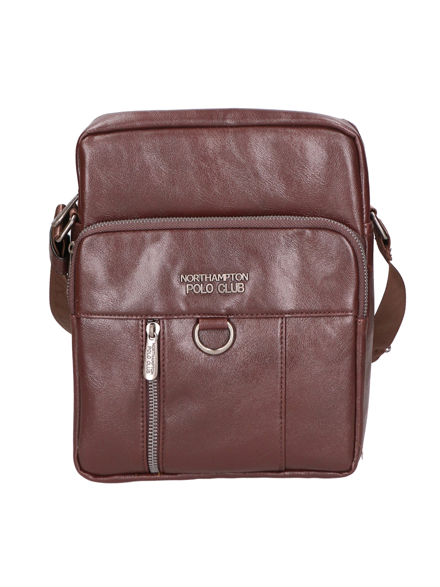 Borsa a tracolla uomo Pelle PU vegana PCL3102-COFFEE Northampton Polo Club