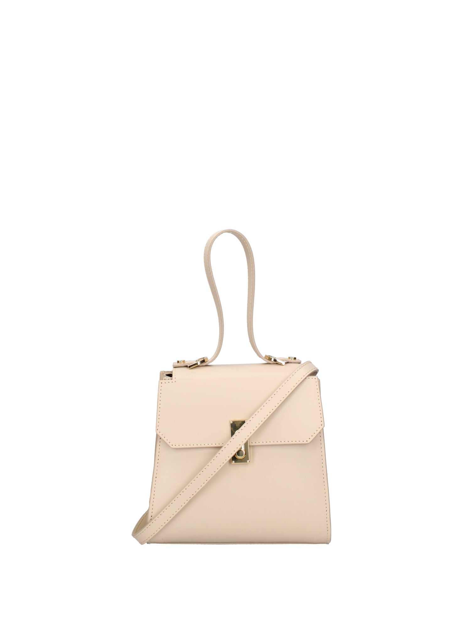 Borsa a mano da donna 100% pelle 07204-L116 BEIGE Viola Castellani