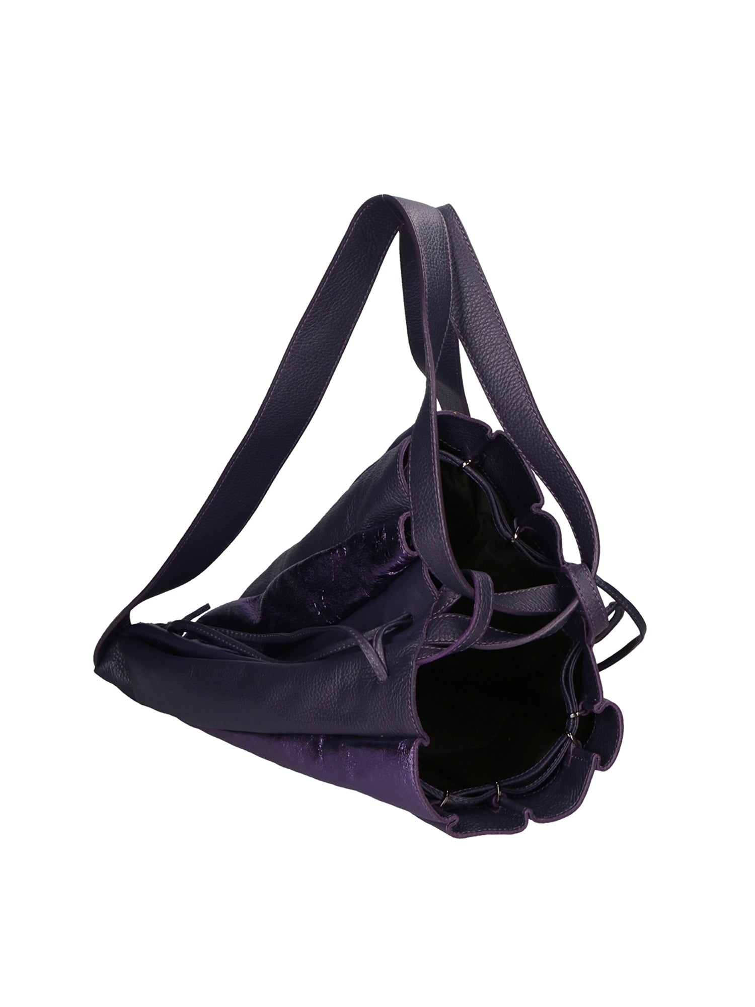 Oceania Borsa a spalla da donna Vera pelle 580041-VIOLA PURPLE Gave Lux