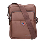 Borsa a tracolla uomo Pelle vegana PU PCL3026-LIGHT BROWN Northampton Polo Club