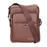 Borsa a tracolla uomo Pelle vegana PU PCL3026-LIGHT BROWN Northampton Polo Club