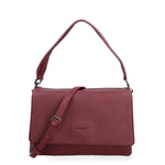 Borsa a spalla da donna Ecopelle vegana 637-1-BURGUNDY Diana&co