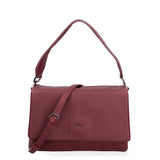 Borsa a spalla da donna Ecopelle vegana 637-1-BURGUNDY Diana&co