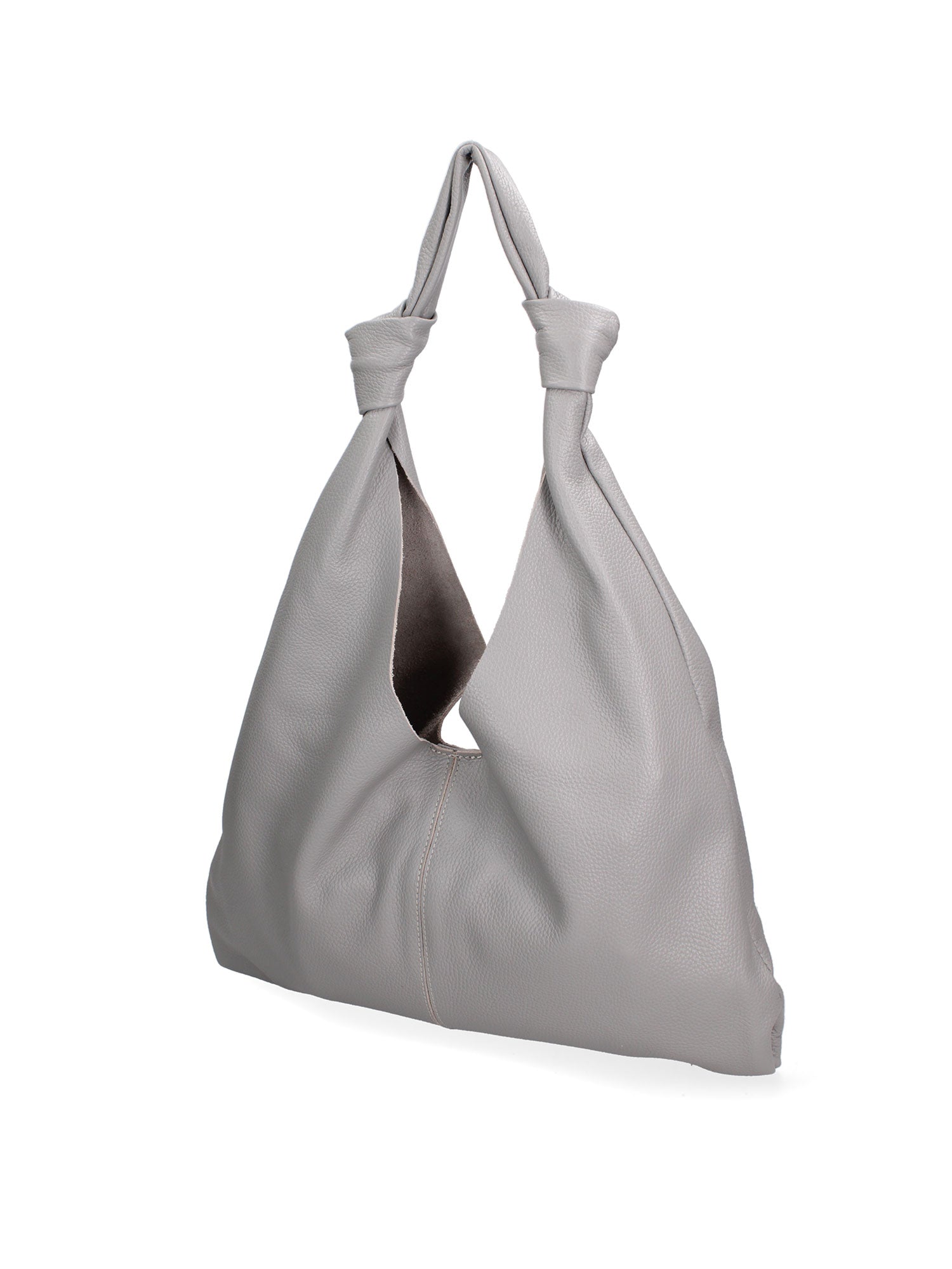 Borsa a spalla da donna 100% vera pelle 07156-D16 GRIGIO Viola Castellani