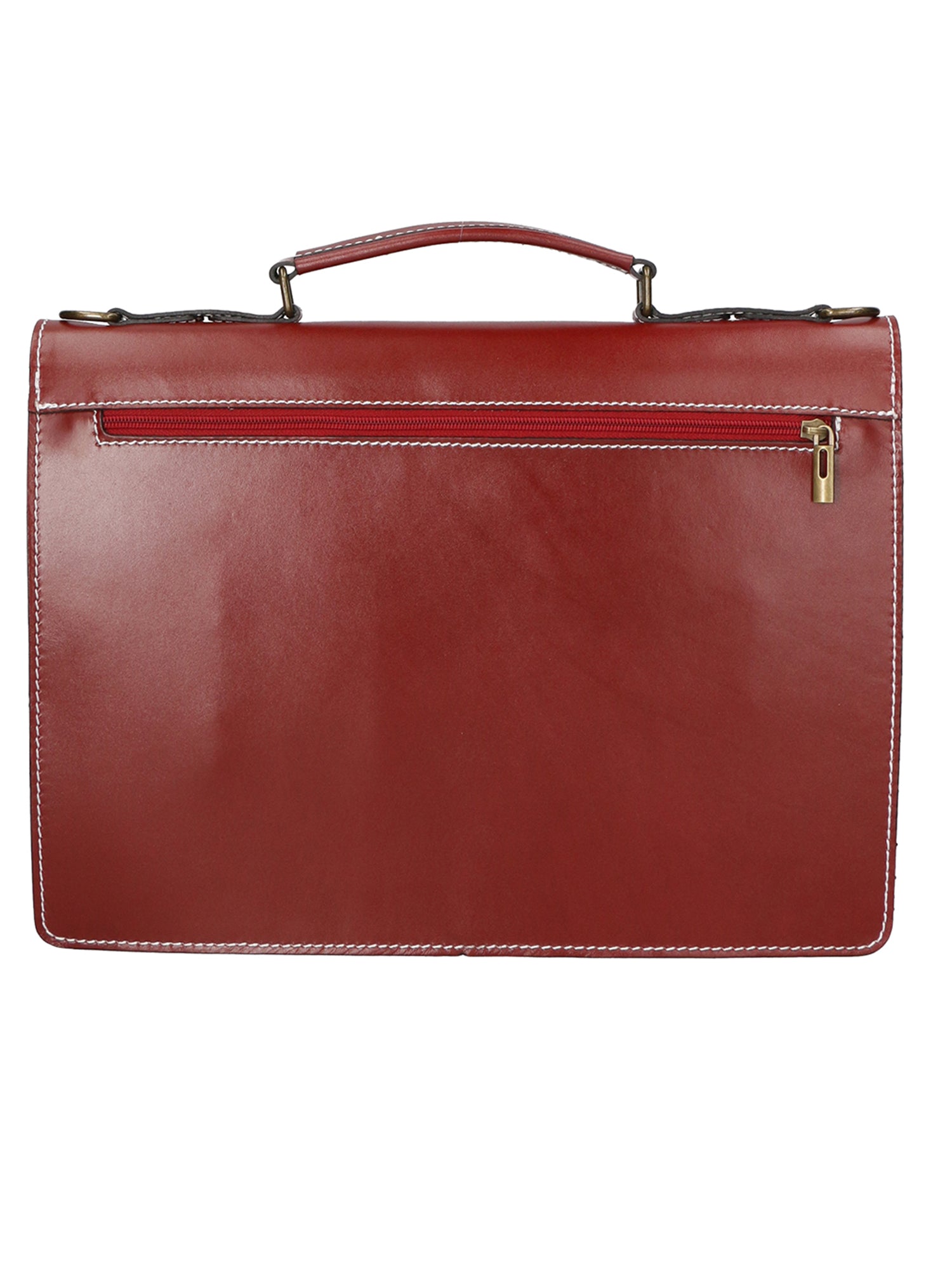 Dafne Borsa da lavoro unisex Vera pelle 7004-ROSSO Gave Lux