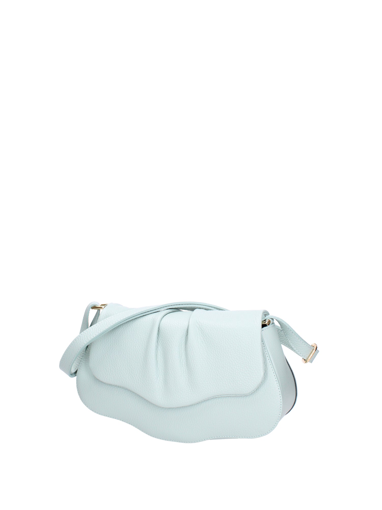 Borsa a spalla da donna Vera pelle 07152-D102 CIELO Viola Castellani