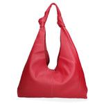 Borsa a spalla da donna 100% vera pelle 07156-D08 ROSSO Viola Castellani
