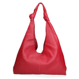 Borsa a spalla da donna 100% vera pelle 07156-D08 ROSSO Viola Castellani