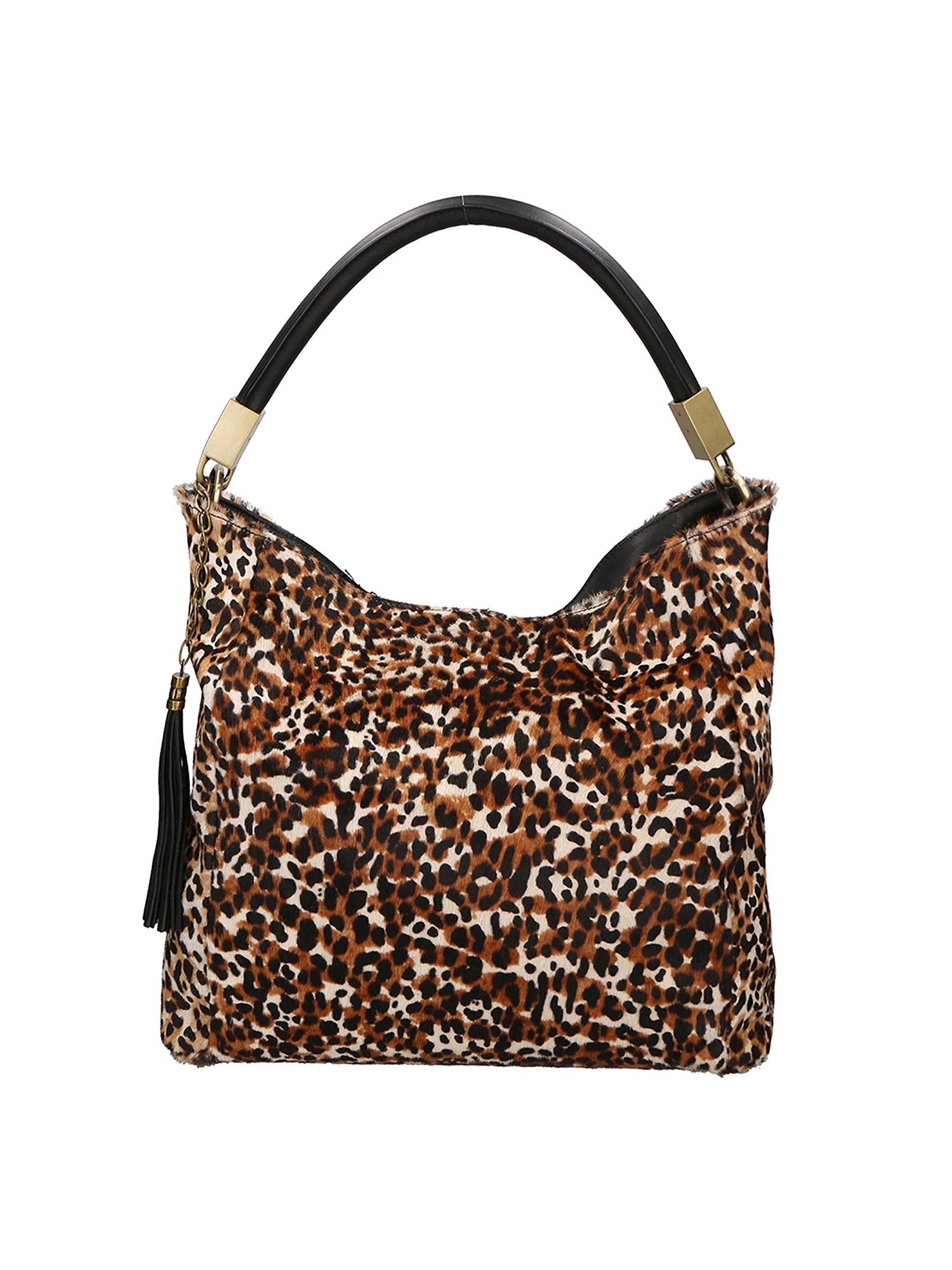 Arya Borsa a spalla da donna Vera pelle 05474-LEO BIANCO NERO 028 Gave Lux