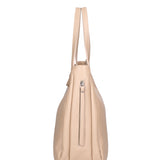 Borsa a spalla da donna Misto pelle e tessuto 07155-D05 CAPPUCCINO Roberta Rossi