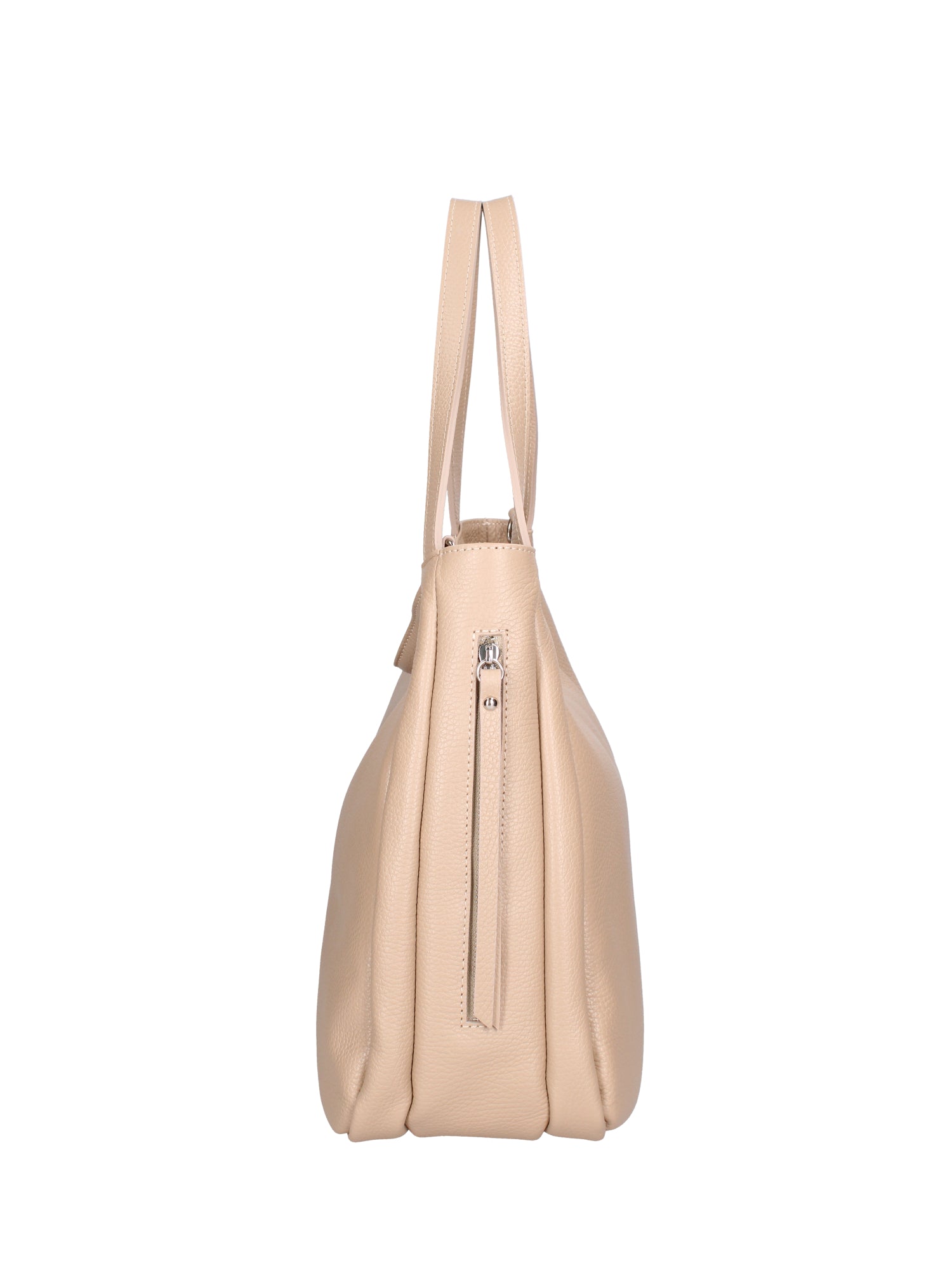 Borsa a spalla da donna Misto pelle e tessuto 07155-D05 CAPPUCCINO Roberta Rossi