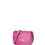 Borsa a tracolla da donna 100% pelle ruga JR-W-1017-D. FUXIA-GOLD John Richmond