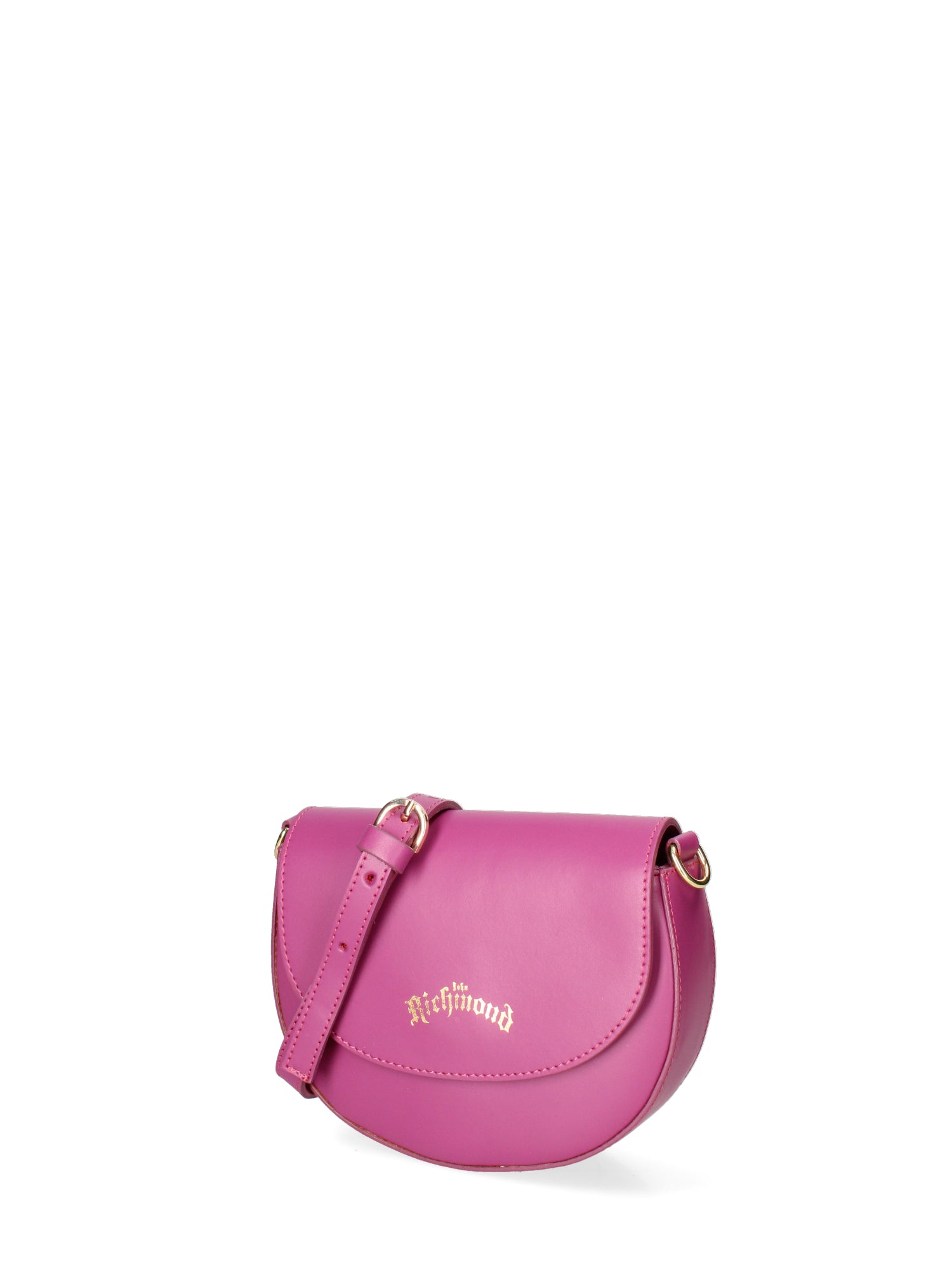 Borsa a tracolla da donna 100% pelle ruga JR-W-1017-D. FUXIA-GOLD John Richmond