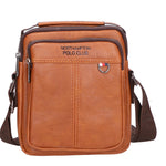 Borsa a tracolla uomo 100% pelle PU PCL3056-BROWN Northampton Polo Club