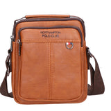 Borsa a tracolla uomo 100% pelle PU PCL3056-BROWN Northampton Polo Club